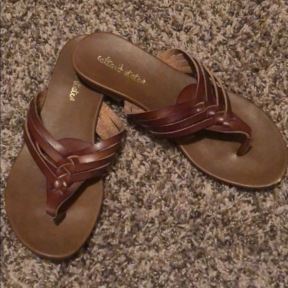 Brown sandals worn twice from Altar’d State